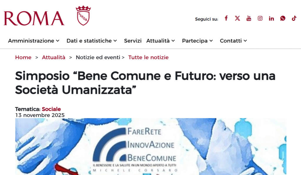 Simposio “Bene Comune e Futuro: verso una Società Umanizzata”